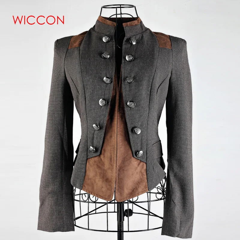 Новинка 2020 женские винтажные двубортные костюмы тонкие пальто в стиле ретро