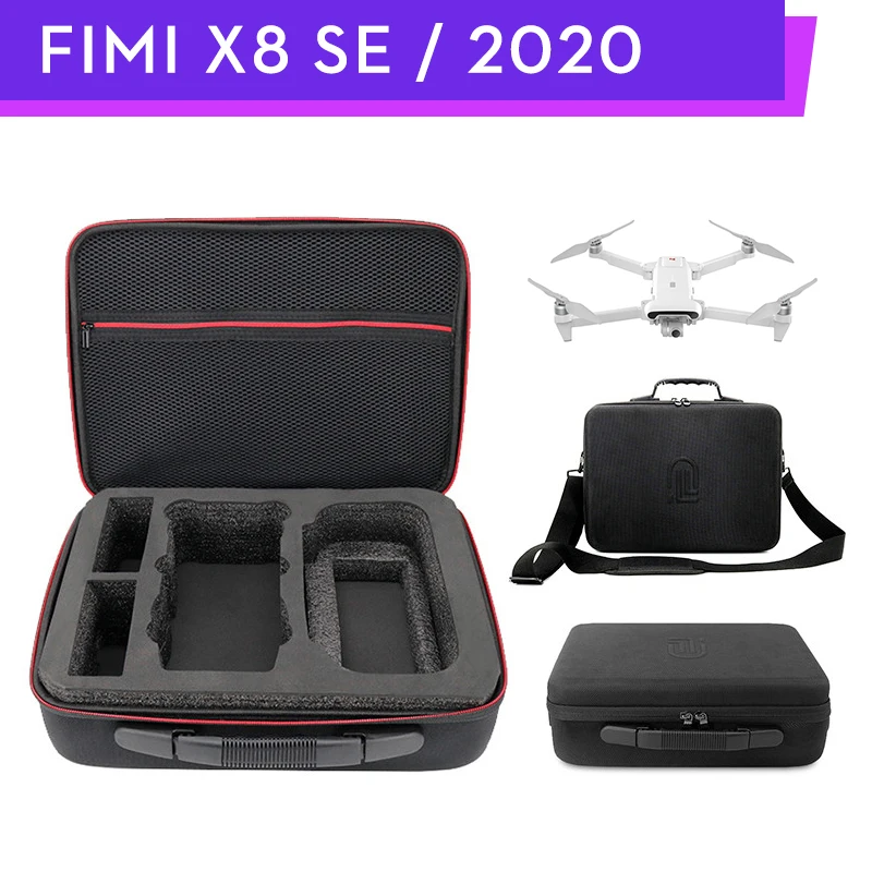 

Чехол FIMI X8 SE X8/ 2020, чехол для переноски радиоуправляемого дрона, сумка через плечо, 3 батареи, пульт дистанционного управления, водонепроница...