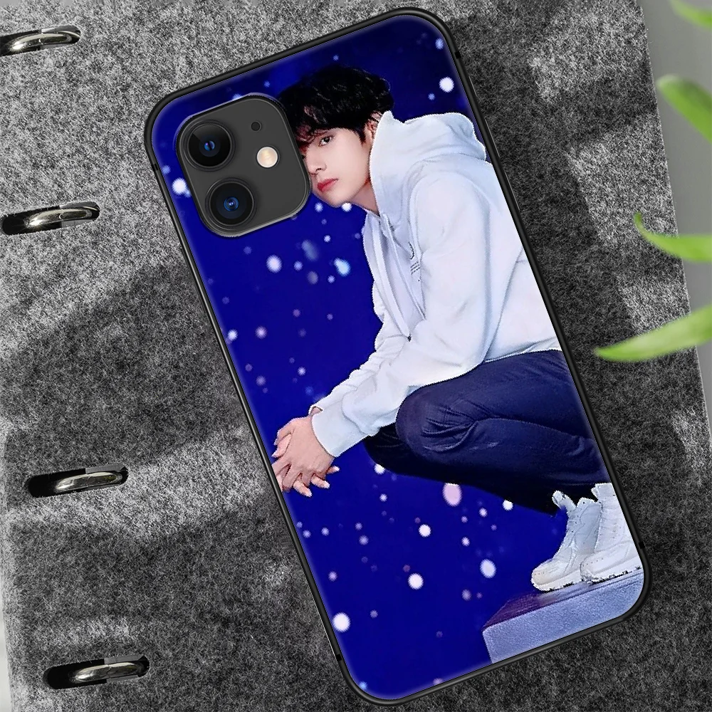 

Bangtan Boys Kim Tae Hyung Phone Case Cover Hull For iphone 5 5s se 2020 6 6s 7 8 12 mini plus X XS XR 11 PRO MAX black Cover