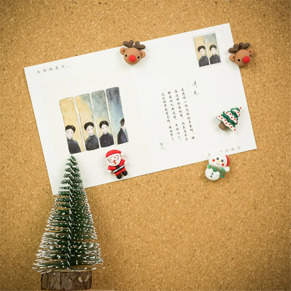 

8 шт. креативные рождественские миниатюрные булавки для больших пальцев, пробковые булавки для объявлений, булавки для домашних и офисных н...