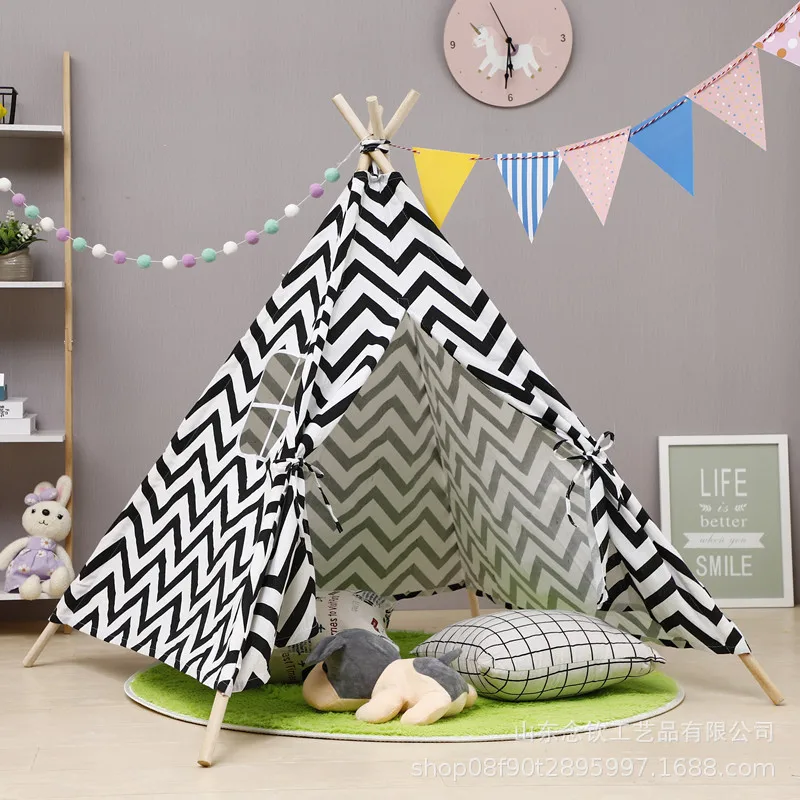 Детская портативная складная палатка Canva Tipi комнатная Игрушка Игровой Домик