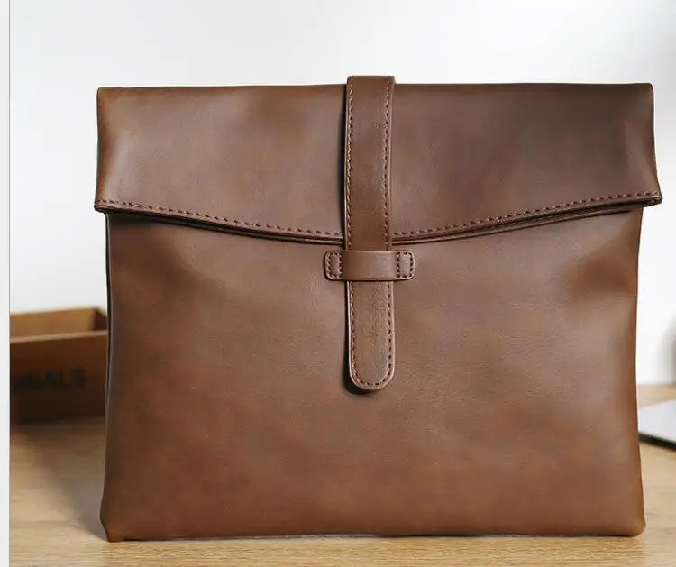 Мужская сумка через плечо из мягкой кожи в стиле ретро |