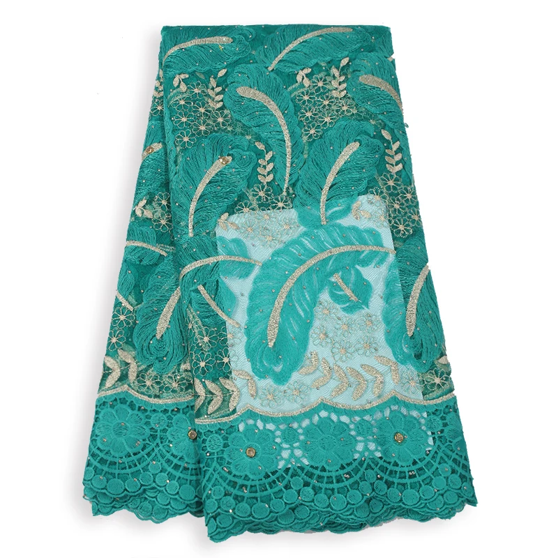 Bestway новейший Королевский синий африканский тюль кружевная ткань цветок лист