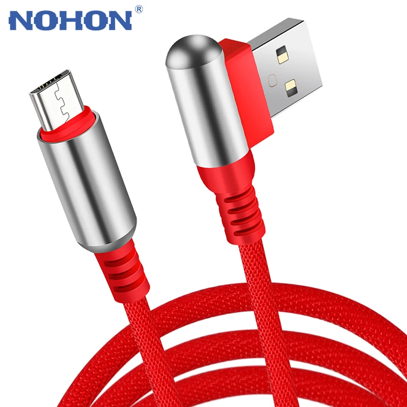 NOHON Bullet USB кабель для передачи данных для Apple Android type-C 90 градусов кабель для быстрой зарядки 2.4A для iPhone 11 Pro Max samsung S10