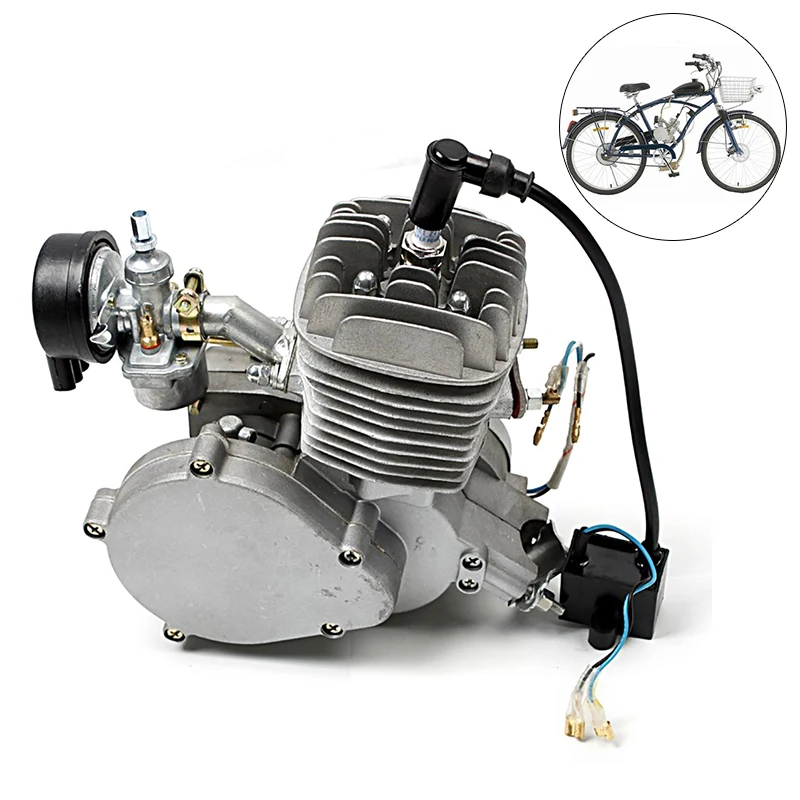 50cc 2 тактный велосипед с двигателем на Газу бензин черный двигатель воздушным