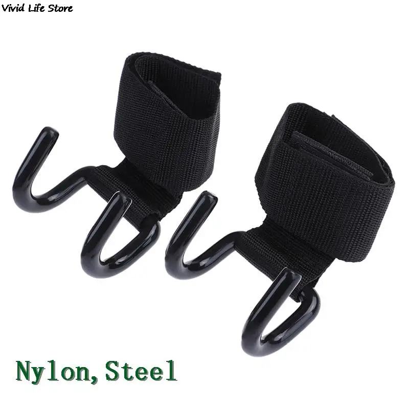 

Adjustable Unisex Strong Steel Hook Grips Straps Weight Lifting Strength Training Fitness Gym Black Wrist Support Lift Straps