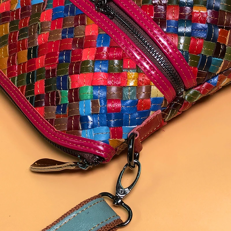 2019 роскошные сумки женские дизайнерские кожаные овчины через плечо Тканые