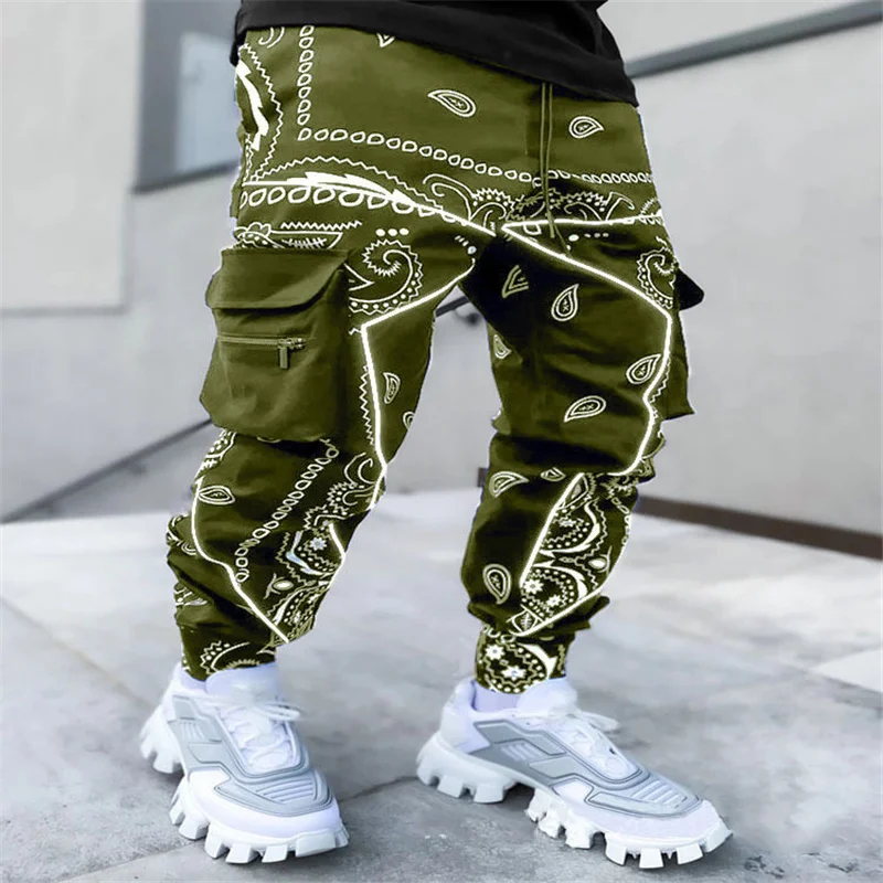 

Men Sweatpants Hip Hop Streetwear Casual Fitness Pants Joggers Trousers Harem Pants Plus Pockets Cotton Print High Quality S-5XL