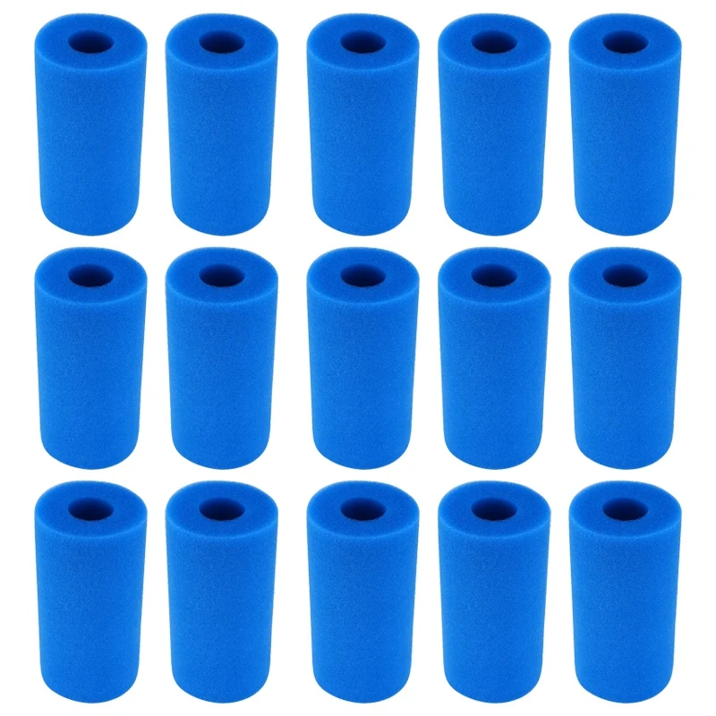 

15Pcs Swimming Pool Accessories Foam Filter Sponge Reusable for Intex Type a Washable Biofoam Clean Filter Foam Sponges