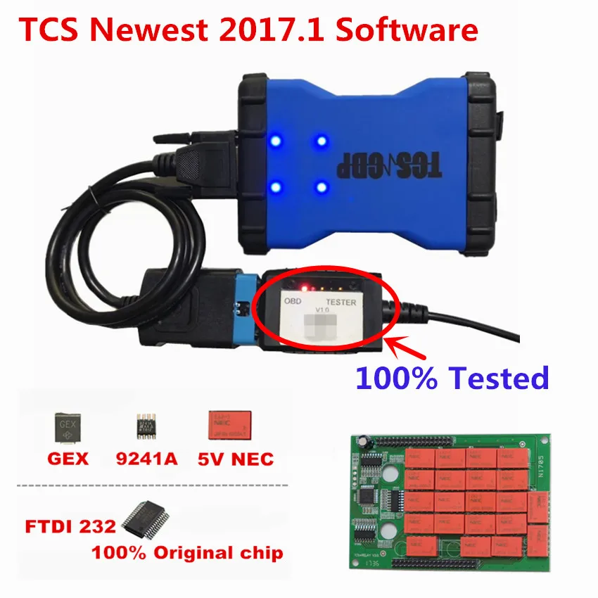 10 шт. V3.0 двойная зеленая плата 9241A OBDIICAT TCS PRO 2016 00/2017 1 OBDII сканер для автомобилей и