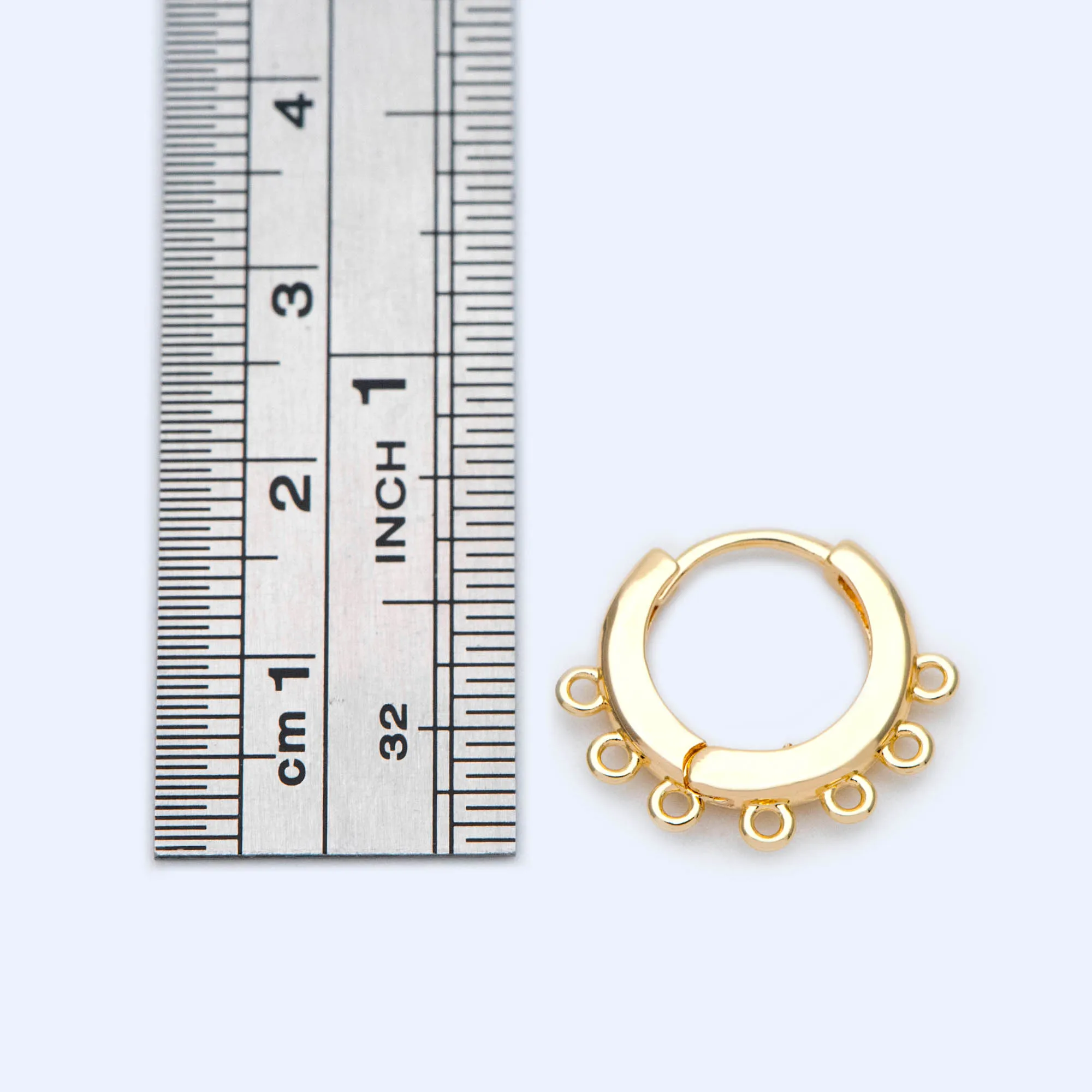 10pcs Gold Round Leverback Ear Wires Hooks with 7 Loops Earring Finding Wholesale (GB-1200) | Украшения и аксессуары