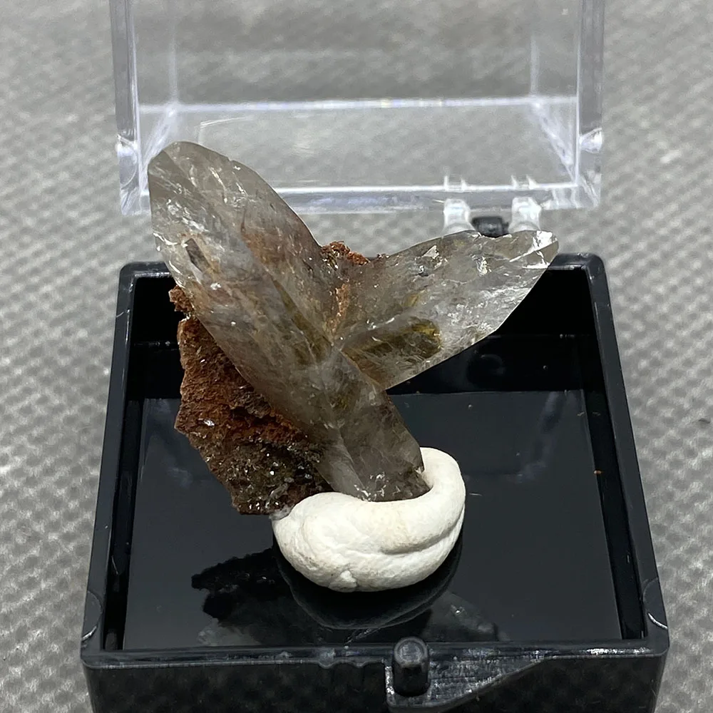 

Natural swallowtail twin crystals are very rare and good specimens +Box size 35 mm D 41#