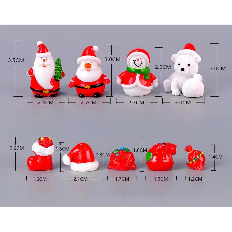 Christmas set 1 BAIUFOR Рождественский миниатюрный Санта Клаус сани олень подарок поезд статуэтки для террариума Феи садовый Декор снежный Пейзаж Модель - Цвет: Christmas set 1
