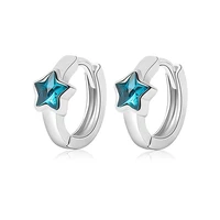 cute girl earrings 925 silver jewelry accessories with zircon gemstone star shape drop earrings for women wedding party gift