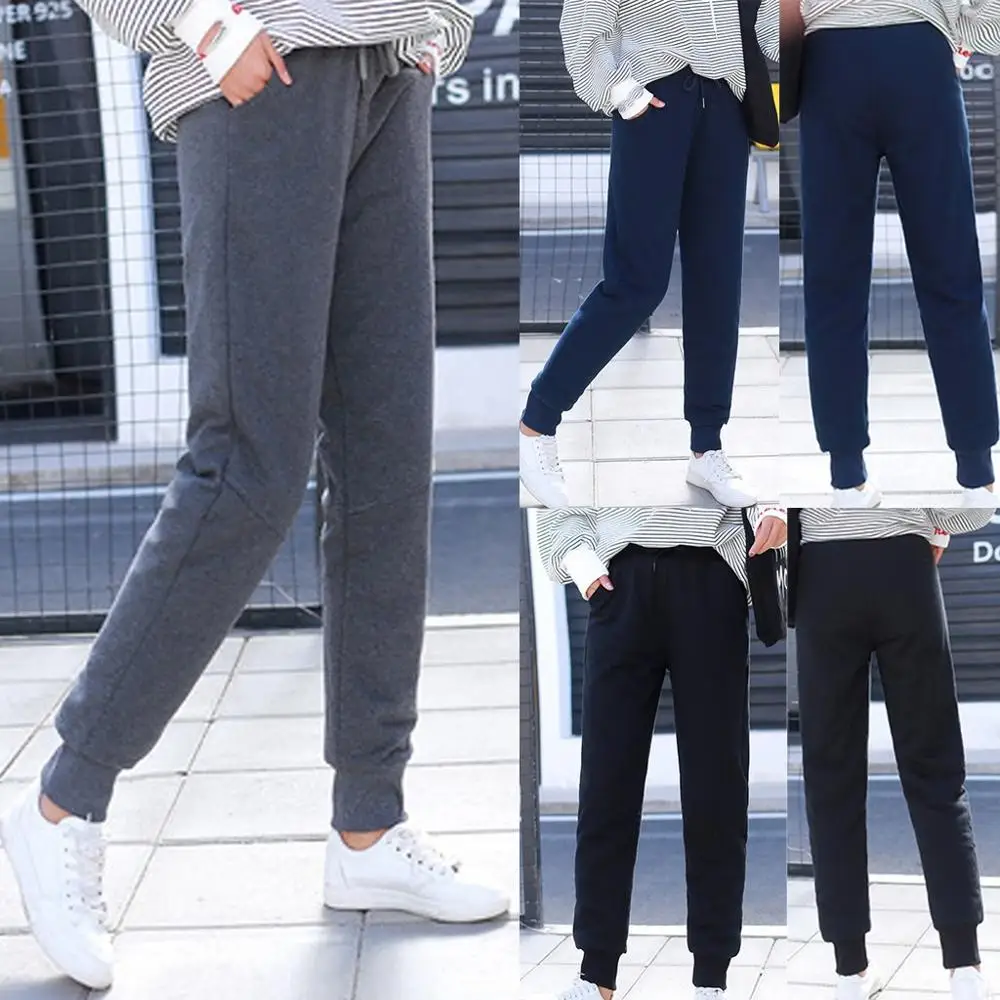 Женские повседневные вельветовые брюки Утепленные длинные свободного покроя