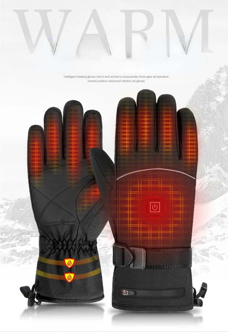 Новые мотоциклетные перчатки с подогревом зимние теплые лыжные для сенсорных