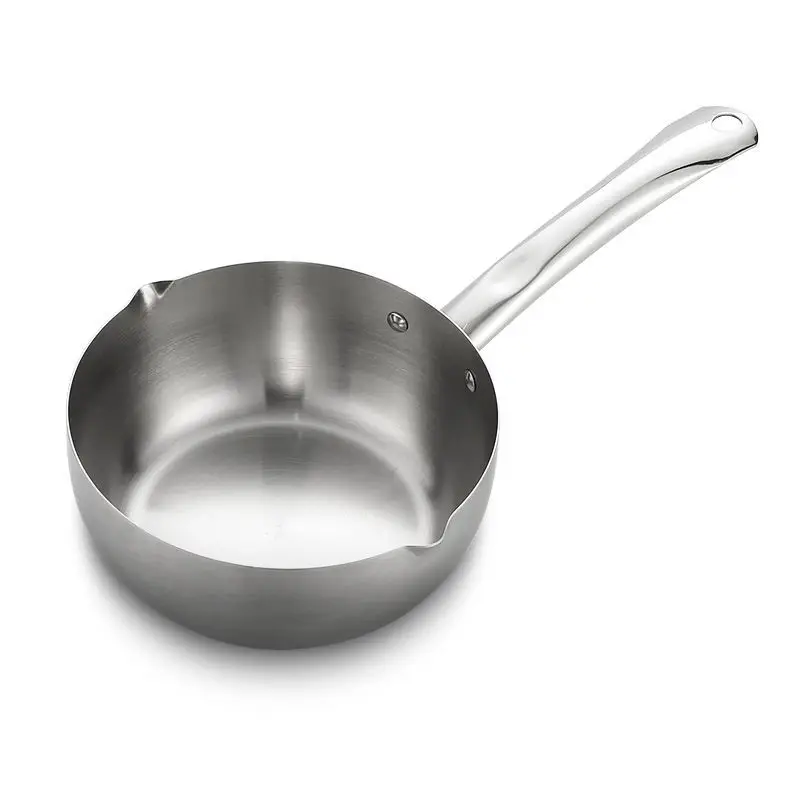 Японский стиль нержавеющая сталь Снежная сковорода с одной ручкой коммерческий