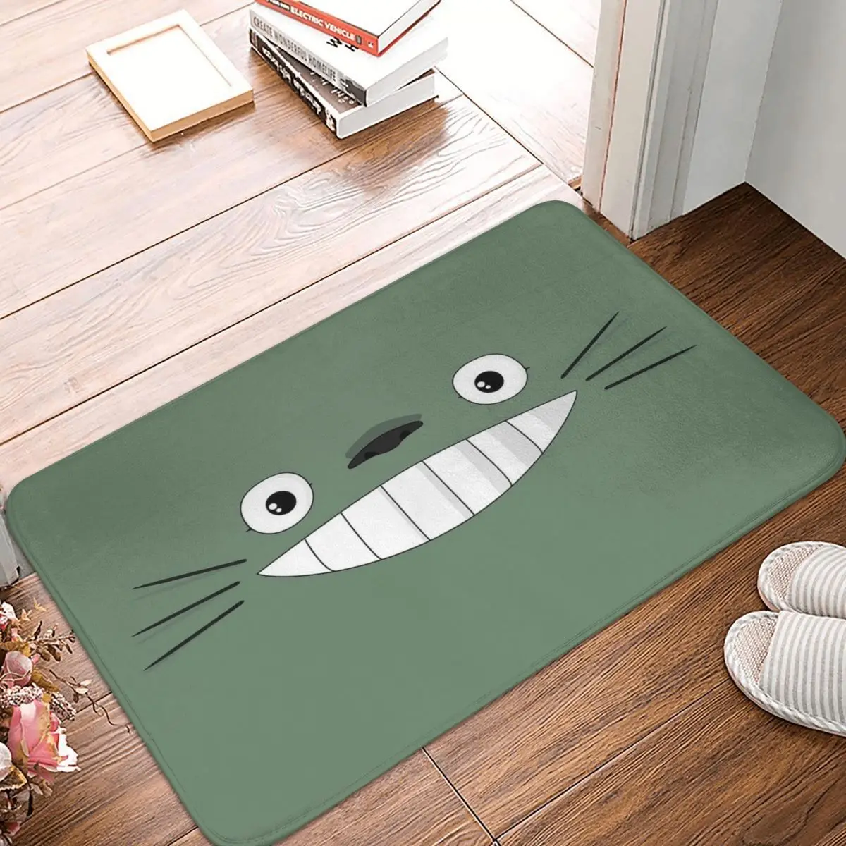 

Коврик Totoro с изображением лица для спальни, современный мягкий коврик для кухни, дома, гостиной, фарфоровой коврик с изображением кошки, пыл...