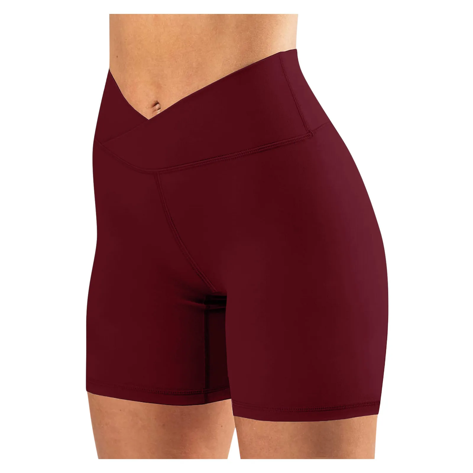 

Women's Yoga Pants 2021 Summer Solid Color Workout Leggings Fitness Sports Running Yoga Athletic Short Pants Traf#35