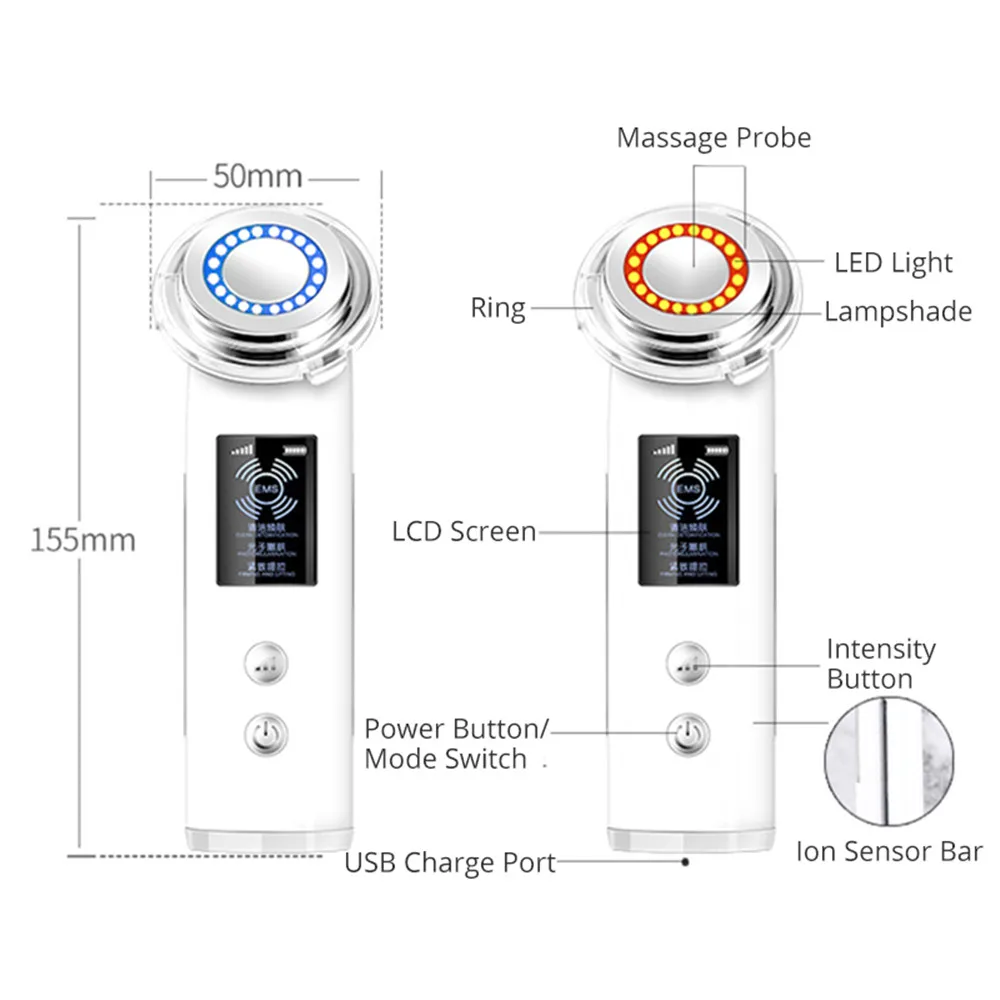 Высокочастотный микро-токовый массажер для лица и шеи улучшает блеск кожи