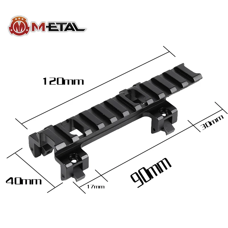

WADSN Tactical Gear Aluminium MP5 G3 Metal Base MP5K Dovetail Guide rail Bracket Fit 20mm Scope Mount Rail Hunting Gun Accessory