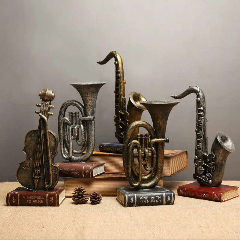 

Creative Home Ornaments Living Room Figurines Collectible Vintage Desk Decoration Nordic Resin Decoratie Home Decor AE50BJ