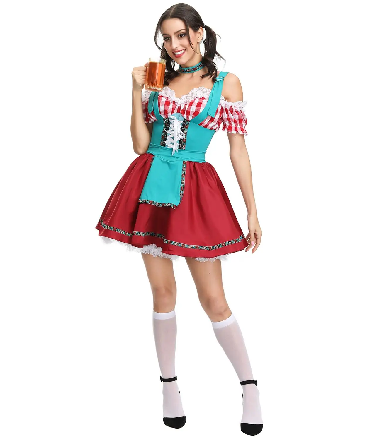 Традиционный костюм на Октоберфест для девушек горничной немецкое баварское