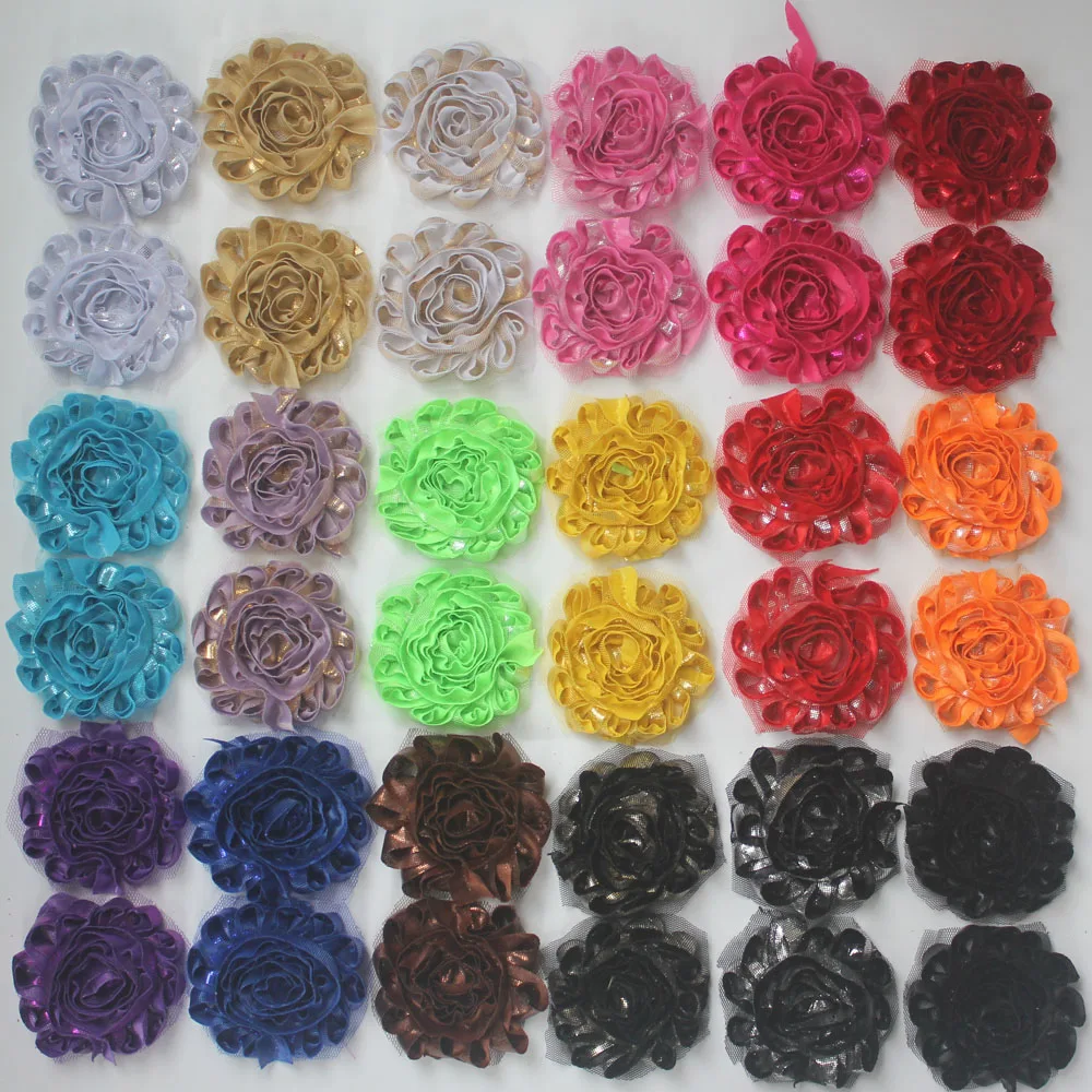 Бесплатная доставка ePacket 32y 2 5 дюйма мерцающий металлический цветок для детей