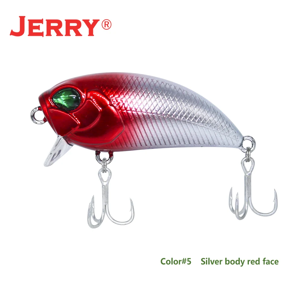 Silver red Jerry 1 шт. 5 см 8 г сверхлегкие рыболовные приманки жесткая приманка погремушка кренкбейт воблер кренк приманка Магнитная масса форель бас щука приманки - Цвет: Silver red