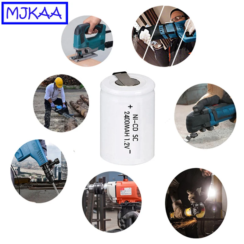 MJKAA 10 шт. SC 2400 мАч 1 2 В Ni CD аккумуляторная батарея Sub C 22*42 для электрической дрели