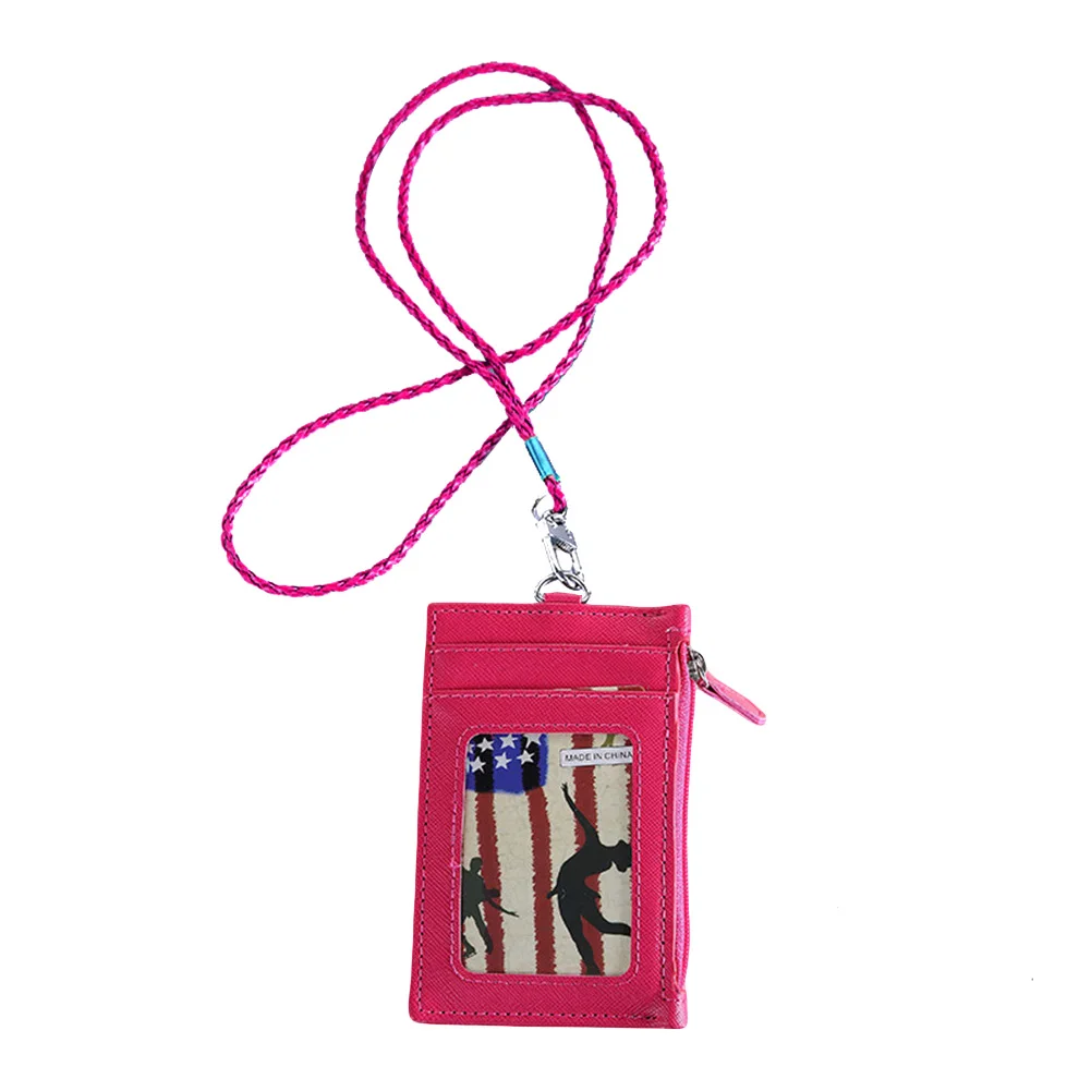 Бейдж унисекс из искусственной кожи на молнии с несколькими отделениями чехол