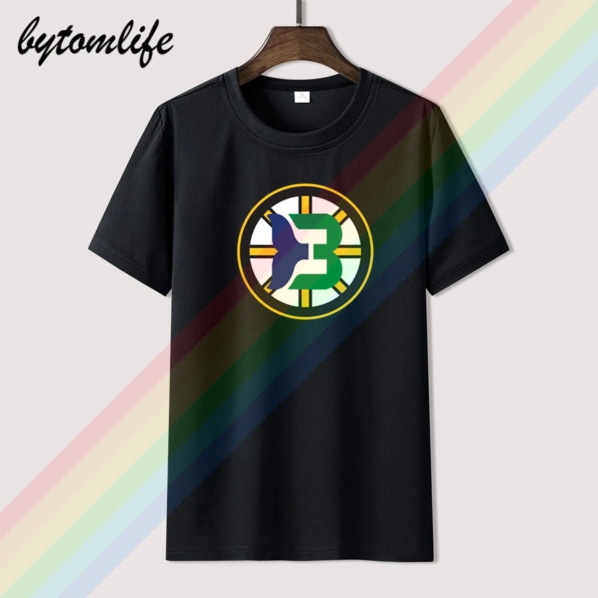 

2021 Boston Whalers Hartford Bruins Logo Mashup T-Shirt Men's Summer Black 100 Cotton Short Sleeves O-Neck Tee Shirts Tops Tee