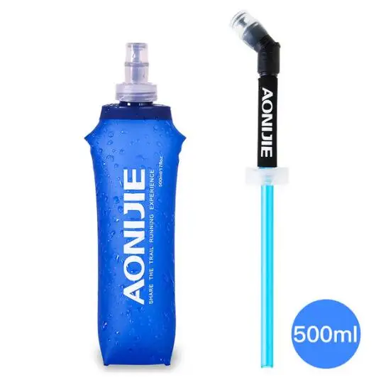 AONIJIE, 450 мл, 500 мл, Спортивная, без бисфенола, складная, мягкая сумка для воды, бутылка для воды, чайник, фляга, гидратационный пакет, мочевой пузырь - Цвет: 500ml 1