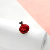 fashion ladies red enamel pomegranate brooch alloy fruit friends party pin gift