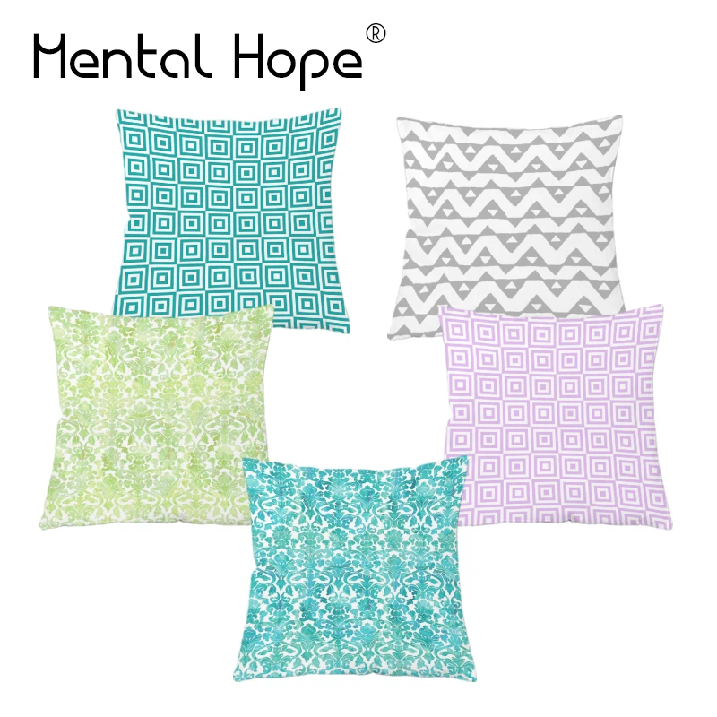 Наволочка в клетку с геометрическим рисунком домашняя декоративная наволочка