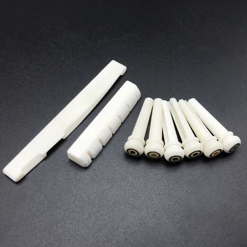 6 шт. Акустическая гитара из красного дерева чистая кость/Эбеновое дерево/набор