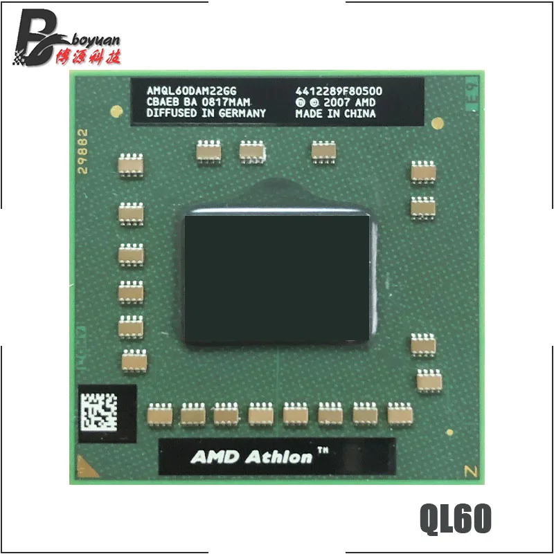 AMD Athlon 64X2 QL 60 QL60 1 9 ГГц двухъядерный процессор с двойной резьбой AMQL60DAM22GG разъем