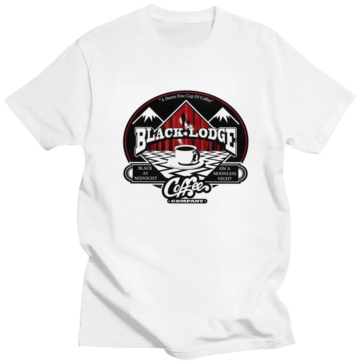 

Уникальная мужская черная футболка с короткими рукавами и круглым вырезом, хлопковая Футболка TV Twin Peaks, модная одежда