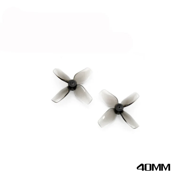 

2pair HQ Micro Whoop X4 1.6inch 4-blade Propeller Dia 40mm Shaft Hole 1.5mm Prop for RC Aircraft Hollow Cup Motor Driven Paddle
