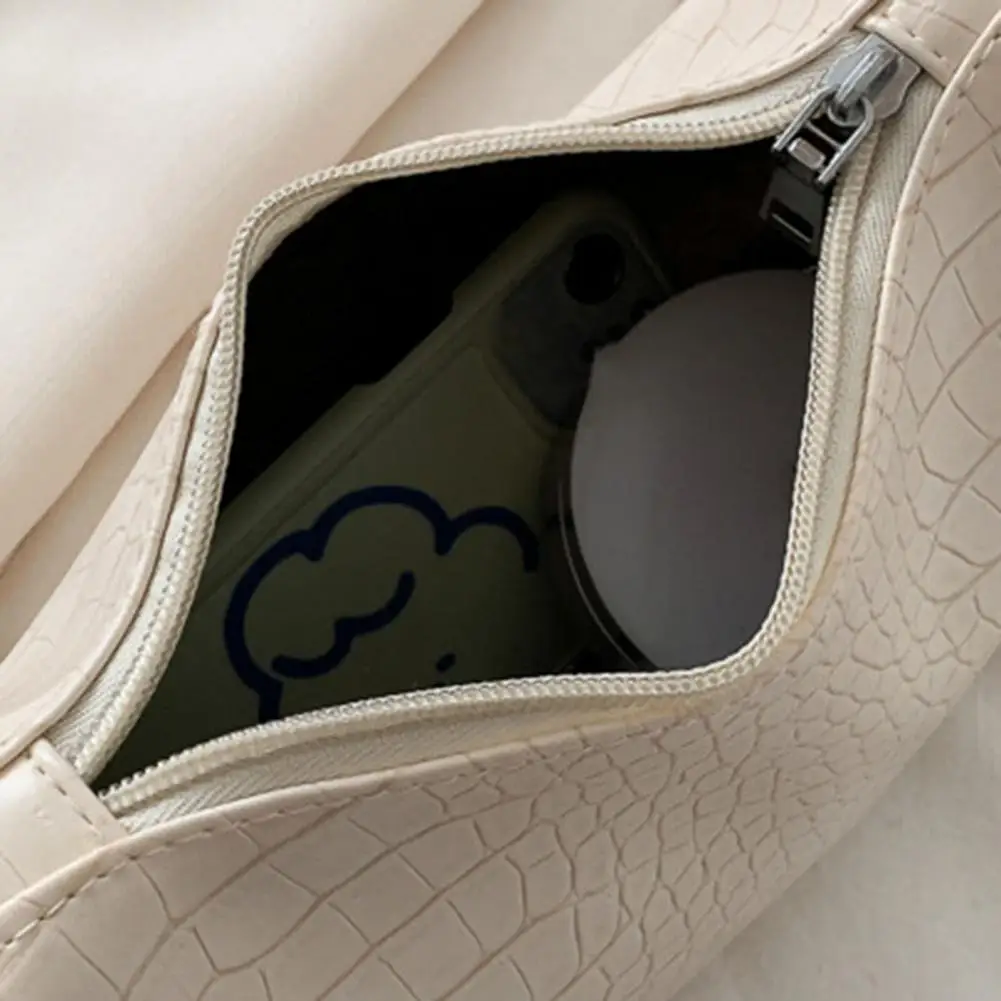 

Underarm Bag Alligators Skin Pattern Elegant Faux Leather Women Casual Shoulder Bag for Travel