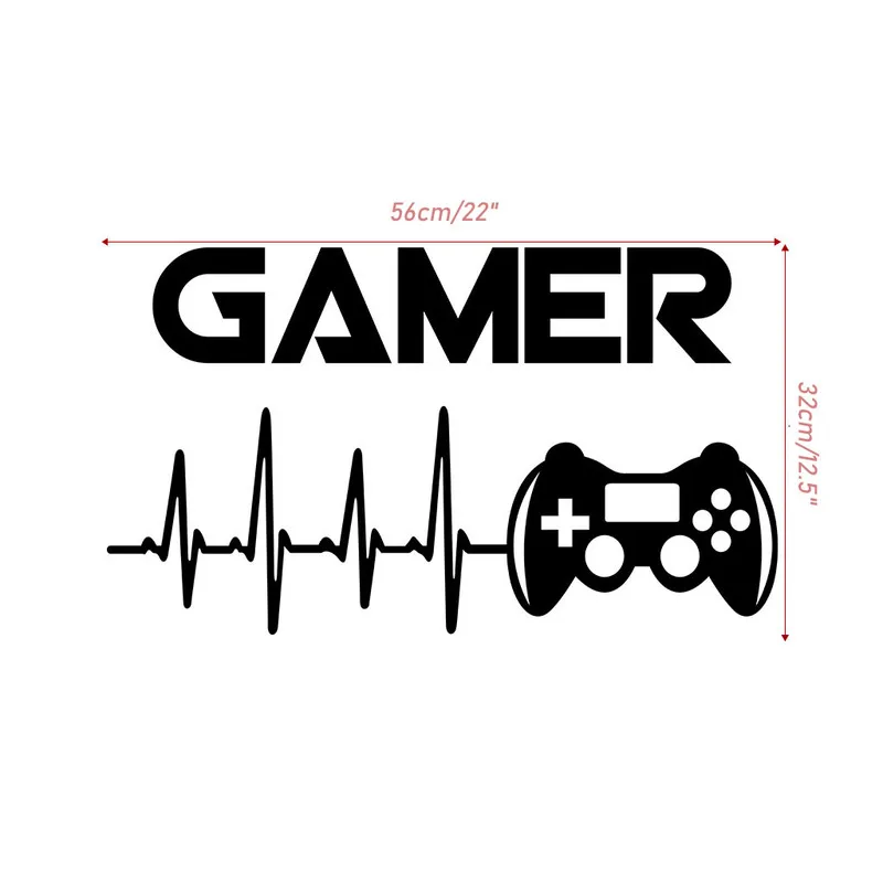 

56x32cm Game Zone Wall Sticker Home Office Decor Carved Gamer for Kids Room Decor mural Aesthetic Gaming Poster Door Stickers
