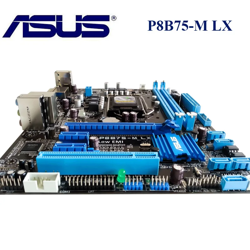 ASUS P8B75-M LX настольная материнская плата B75 Socket Intel G2020 LGA 1155 i3 i5 i7 DDR3 16G uATX UEFI BIOS отремонтированная главная плата включена.