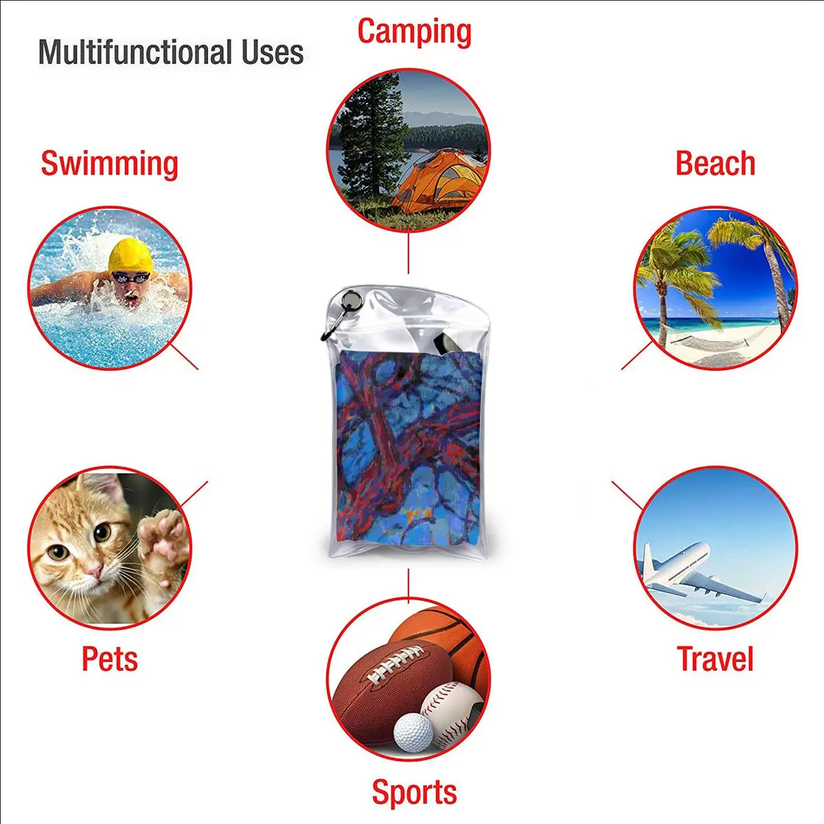 

Unique Style Quick Dry Beach Towel The Red Tree Microfiber Bath Towel Beach Cushion Swimming Personalized Sand Free Beach Towel