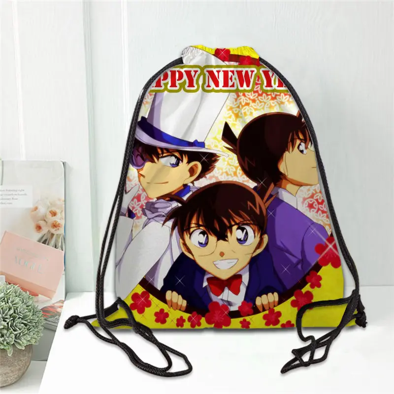 Горячая Распродажа рюкзак с изображением детектива сумка на шнурке атласные