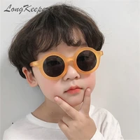 longkeeper cute kids round sunglasses 2020 boy girls orange frame sun glasses children oculos de sol uv400 eyewear