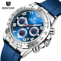benyar mens watches 2022 top brand luxury watch for men quartz wristwatch chronograph waterproof sports clock relogio masculino