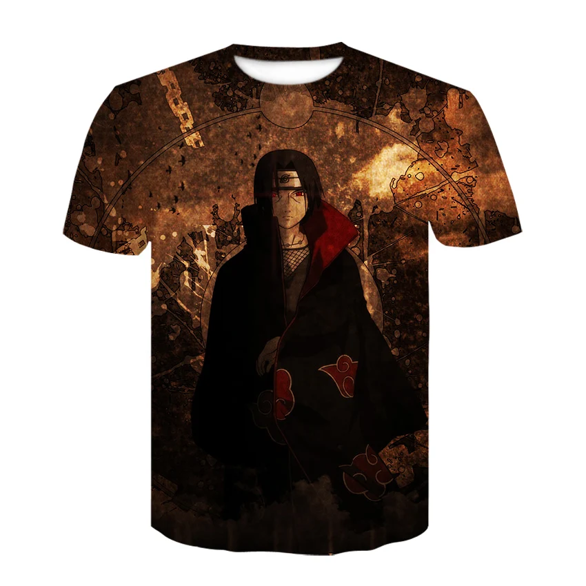 

New 2019 Naruto t shirt Men/women Fashion Streetwear Hip Hop Harajuku 3D Print Four Generations of Naruto Men's t shirt Clothes