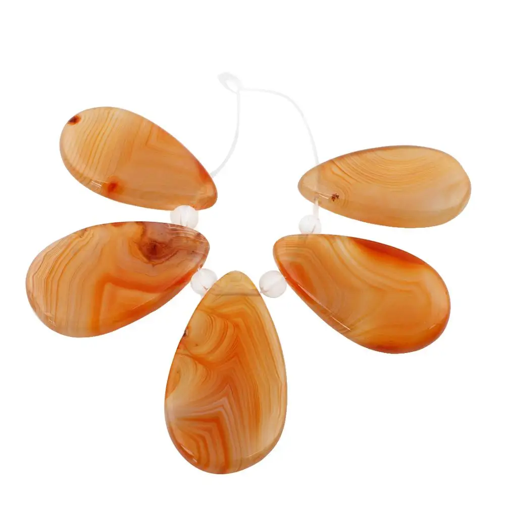 Подвески из натурального камня 5 шт./компл. подвески с отверстием в 1 мм для