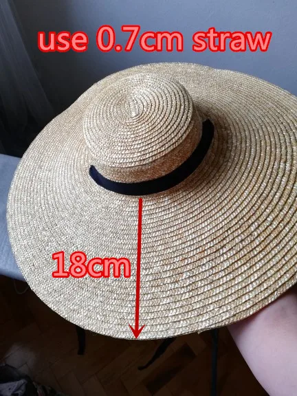 18cm begie Лидер продаж, различные Дешевые качества, ручная работа, соломенная дизайнерская Стильная шляпа с ветровыми полями, для отдыха на пляже, Длинная лента, Женская Шляпа Fedora, женская шляпа - Цвет: 18cm begie