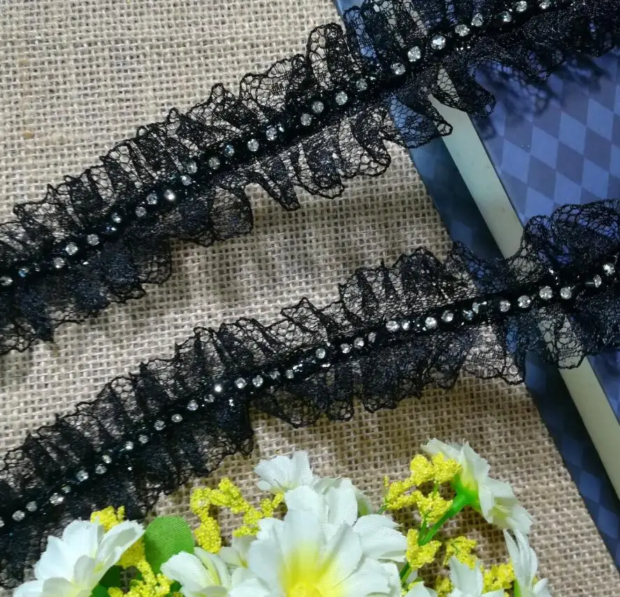 1 ярд 91 см новейшая кружевная ткань из бисера Высококачественная с блестками